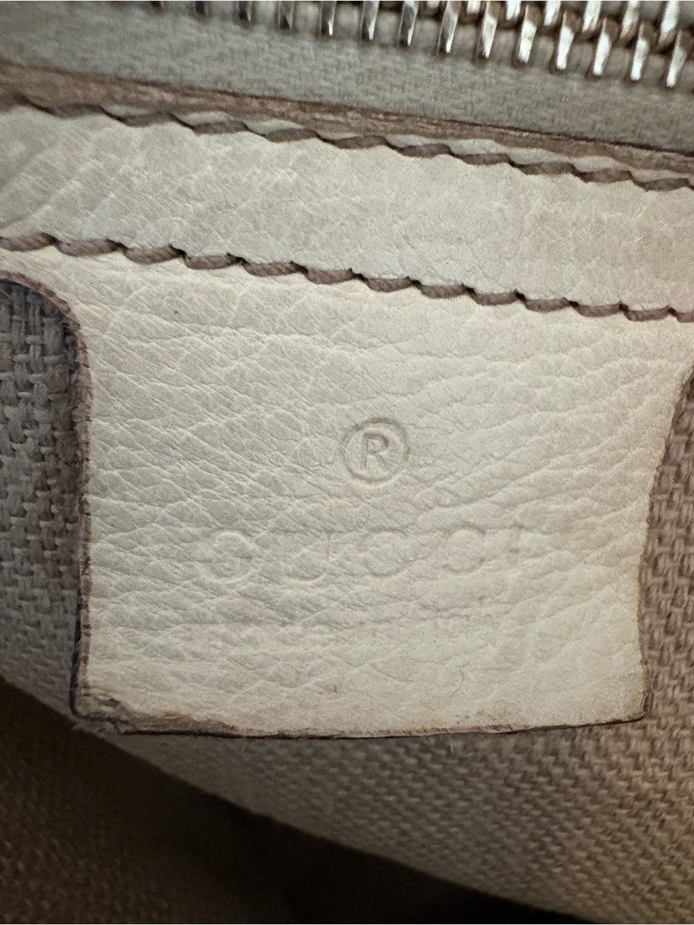 Gucci White Horsebit Embossed Leather Tote - as is condition - Picture 9 of 15